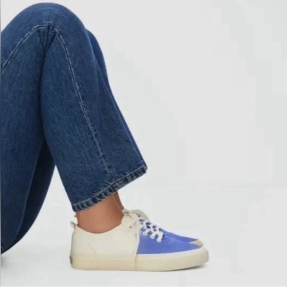 EVERLANE Women's Forever Cerulean Blue Dip-Dye Low Top Sneakers- Size 11 - Picture 1 of 9